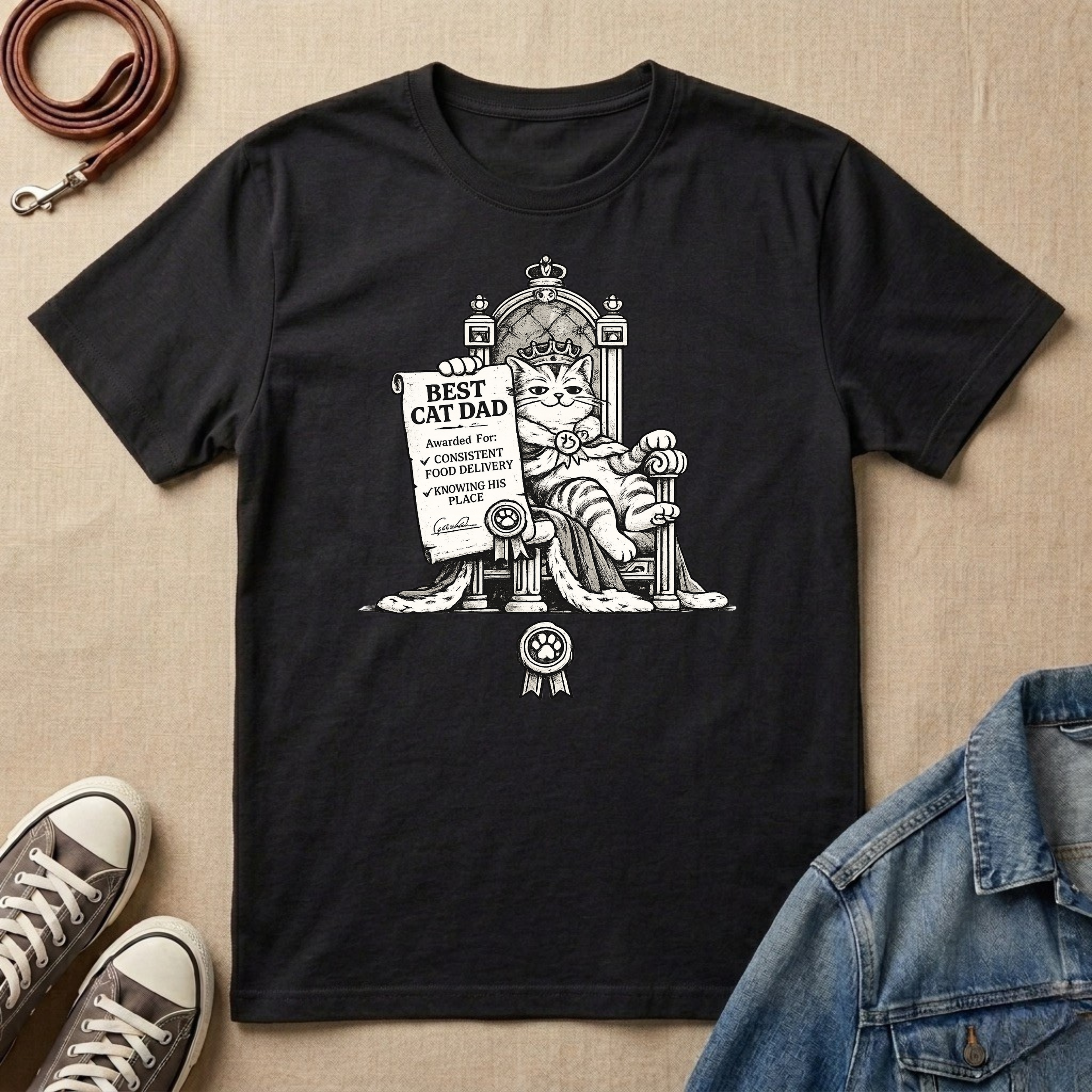 Best Cat Dad, Royal Decree T-shirt