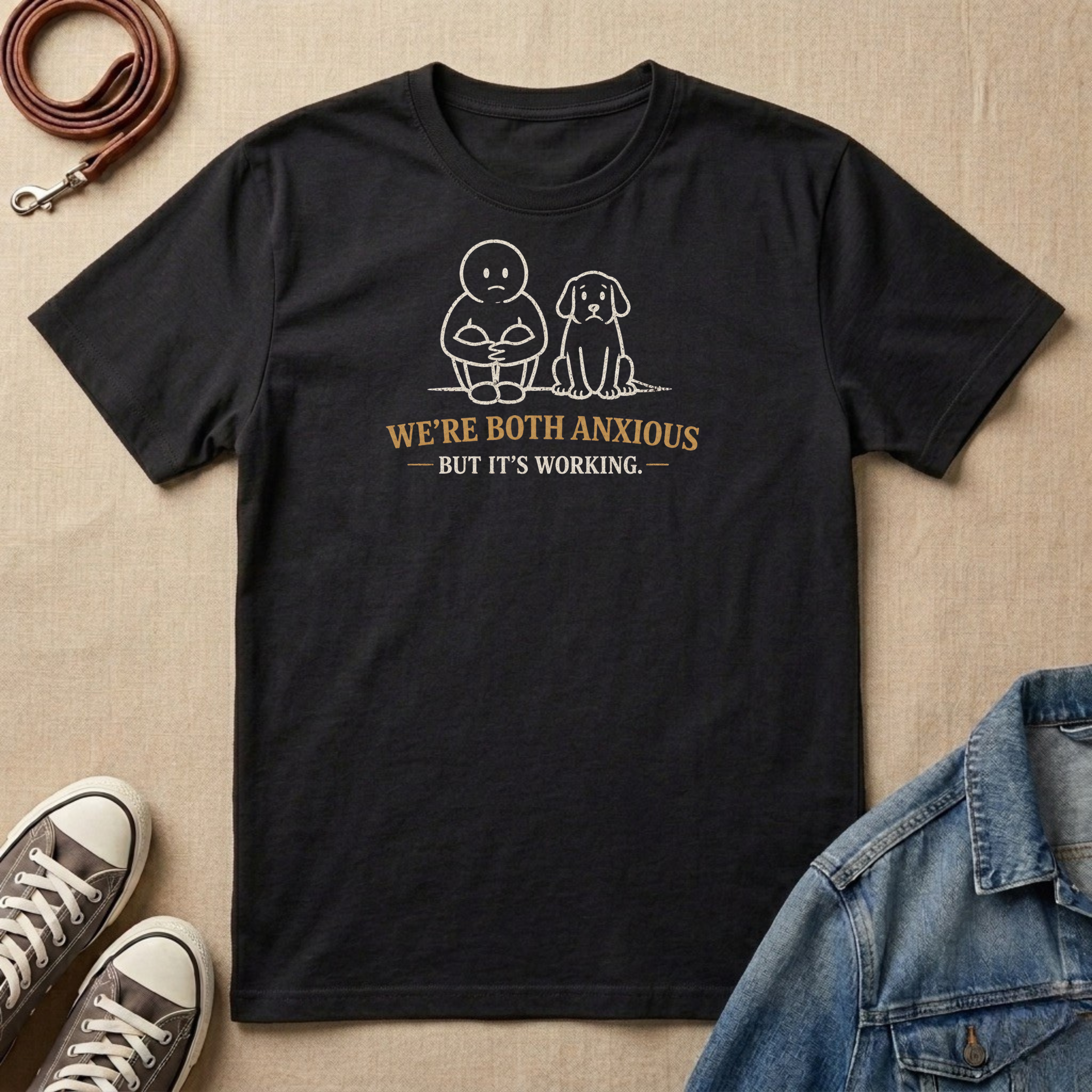 We're Both Anxious, But It's Working T-shirt