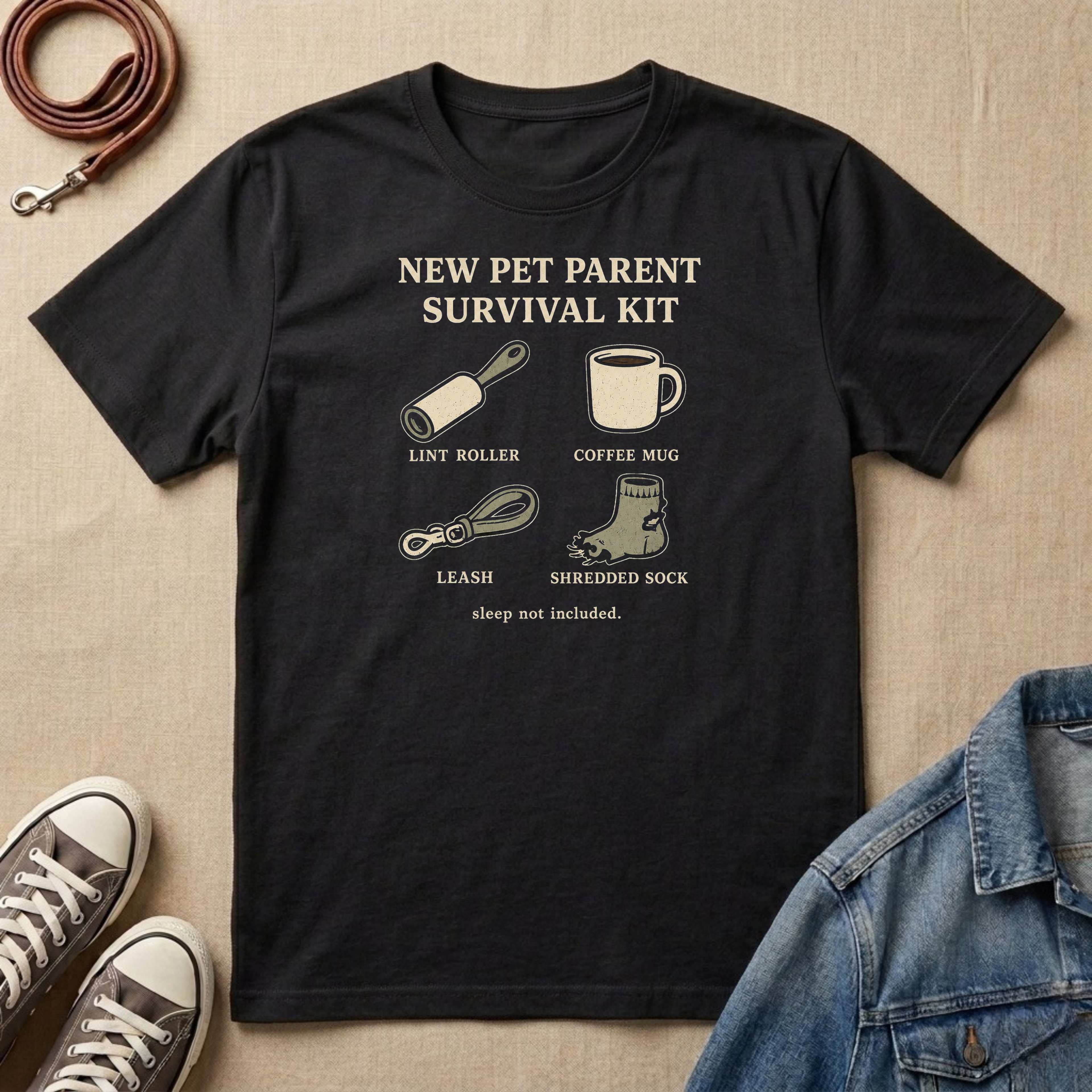 New Pet Parent Survival Kit T-shirt
