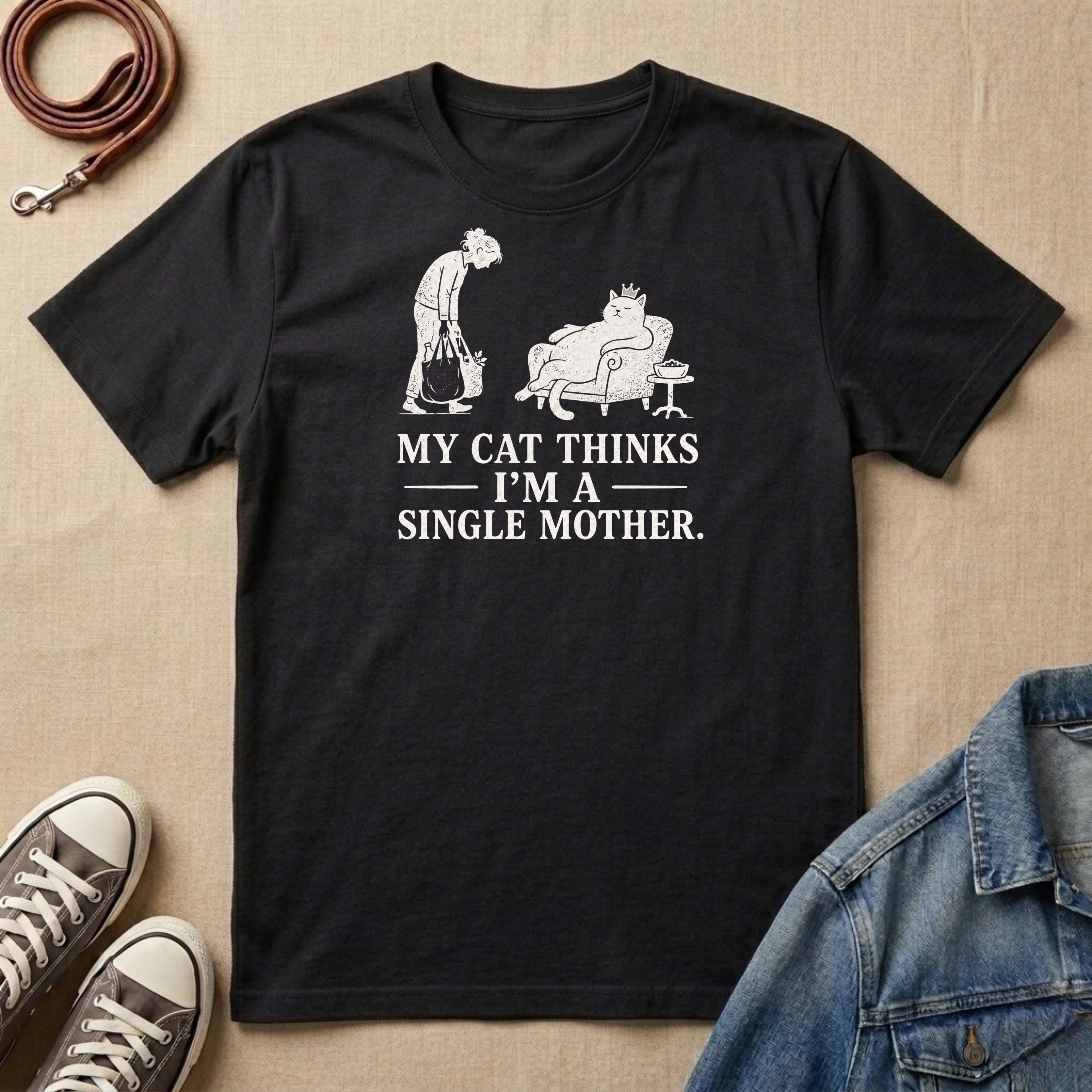 My Cat Thinks I'm a Single Mother T-shirt