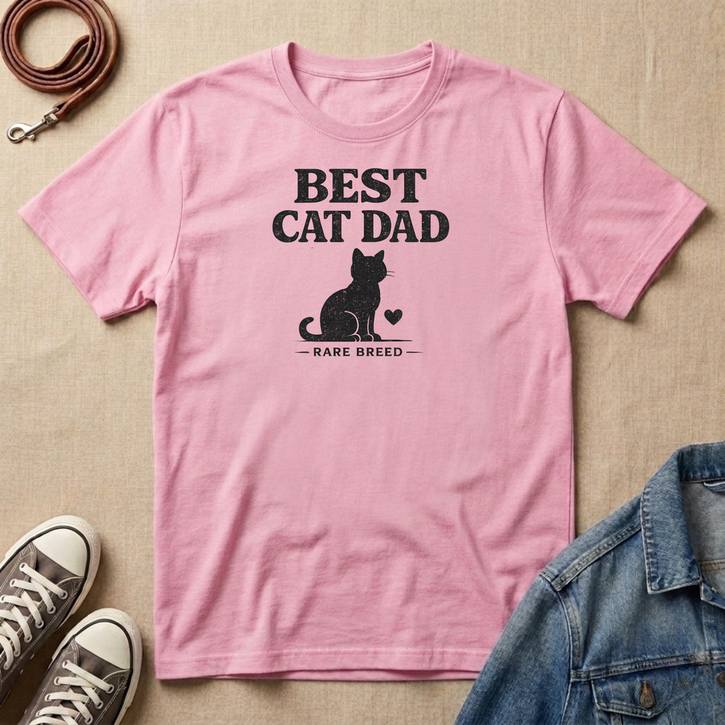 Best Cat Dad, Rare Breed T-shirt