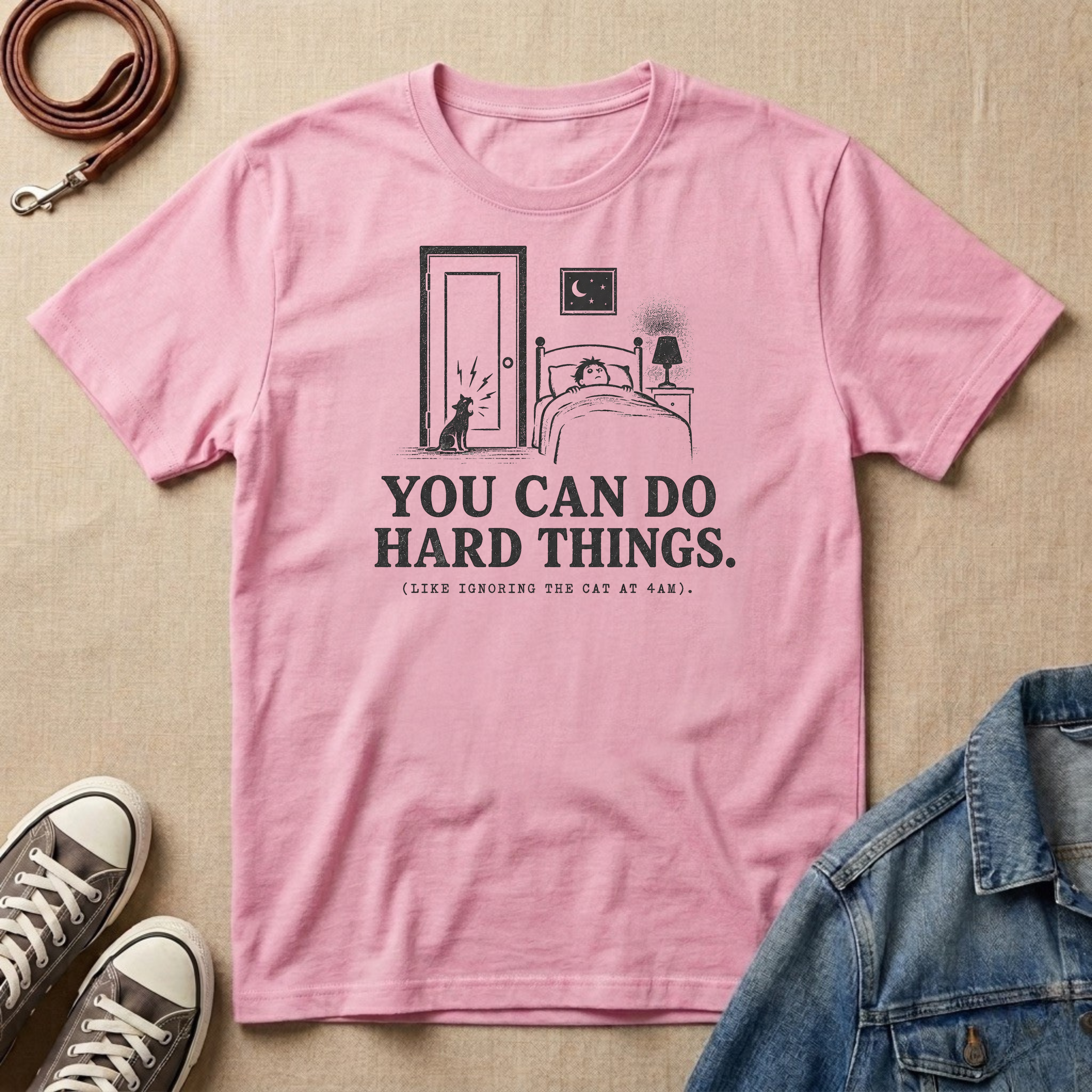You Can Do Hard Things (Like Ignoring the Cat at 4am) T-shirt