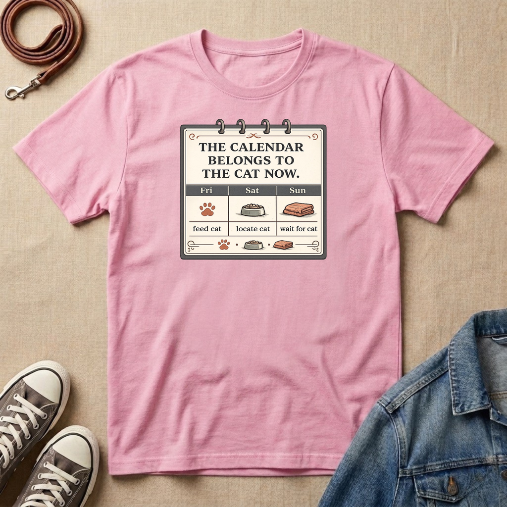 The Calendar Belongs to the Cat Now T-shirt