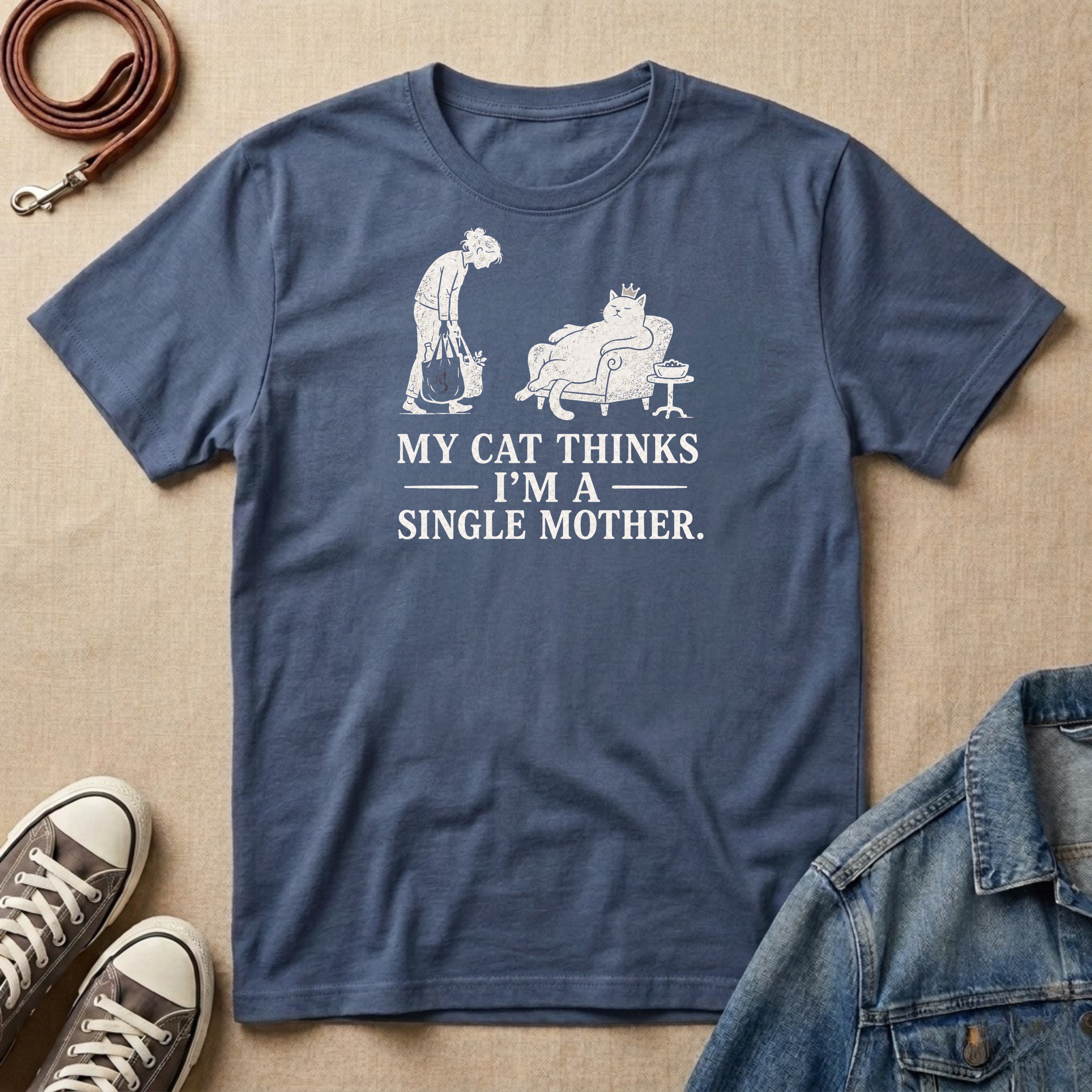 My Cat Thinks I'm a Single Mother T-shirt