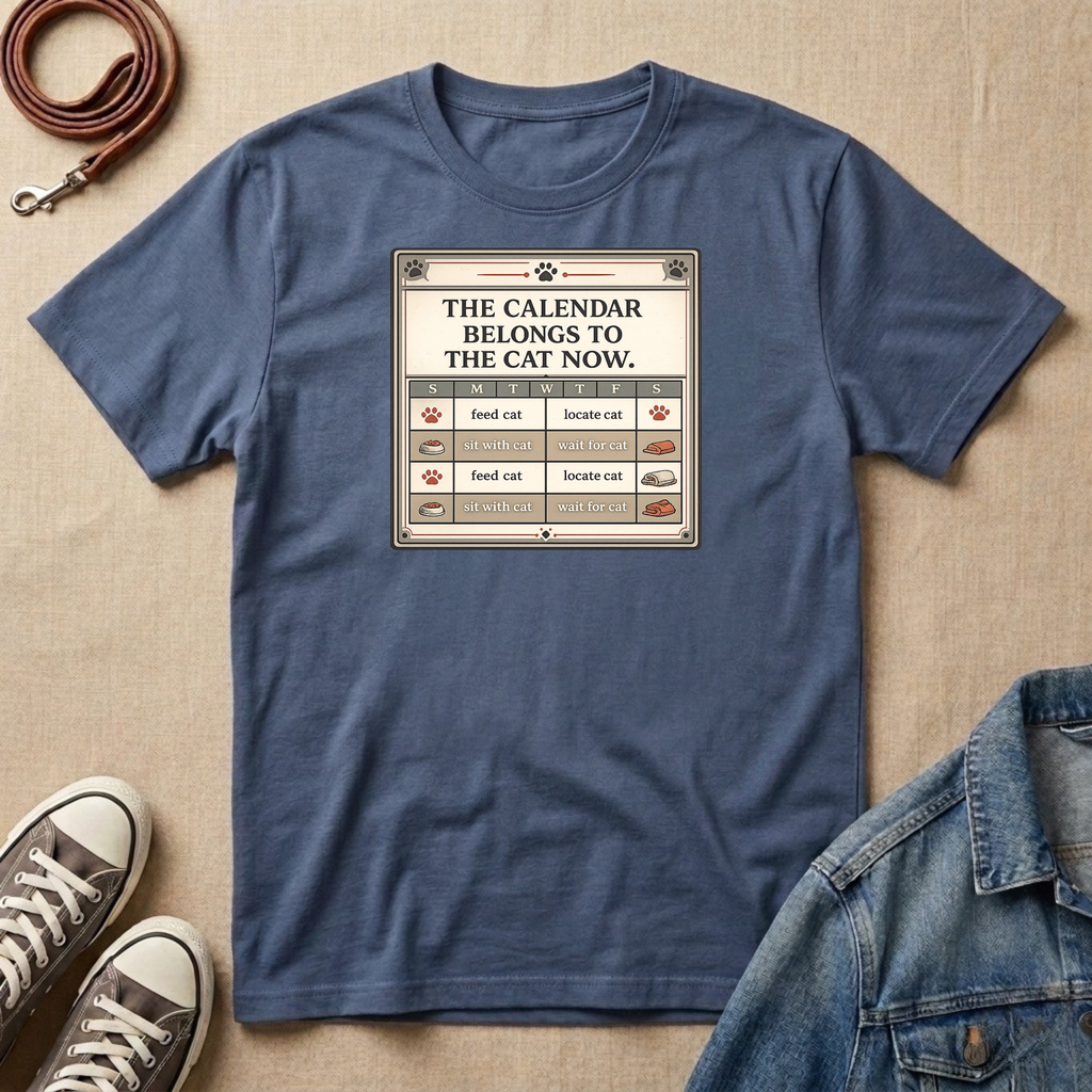 The Calendar Belongs to the Cat Now T-shirt