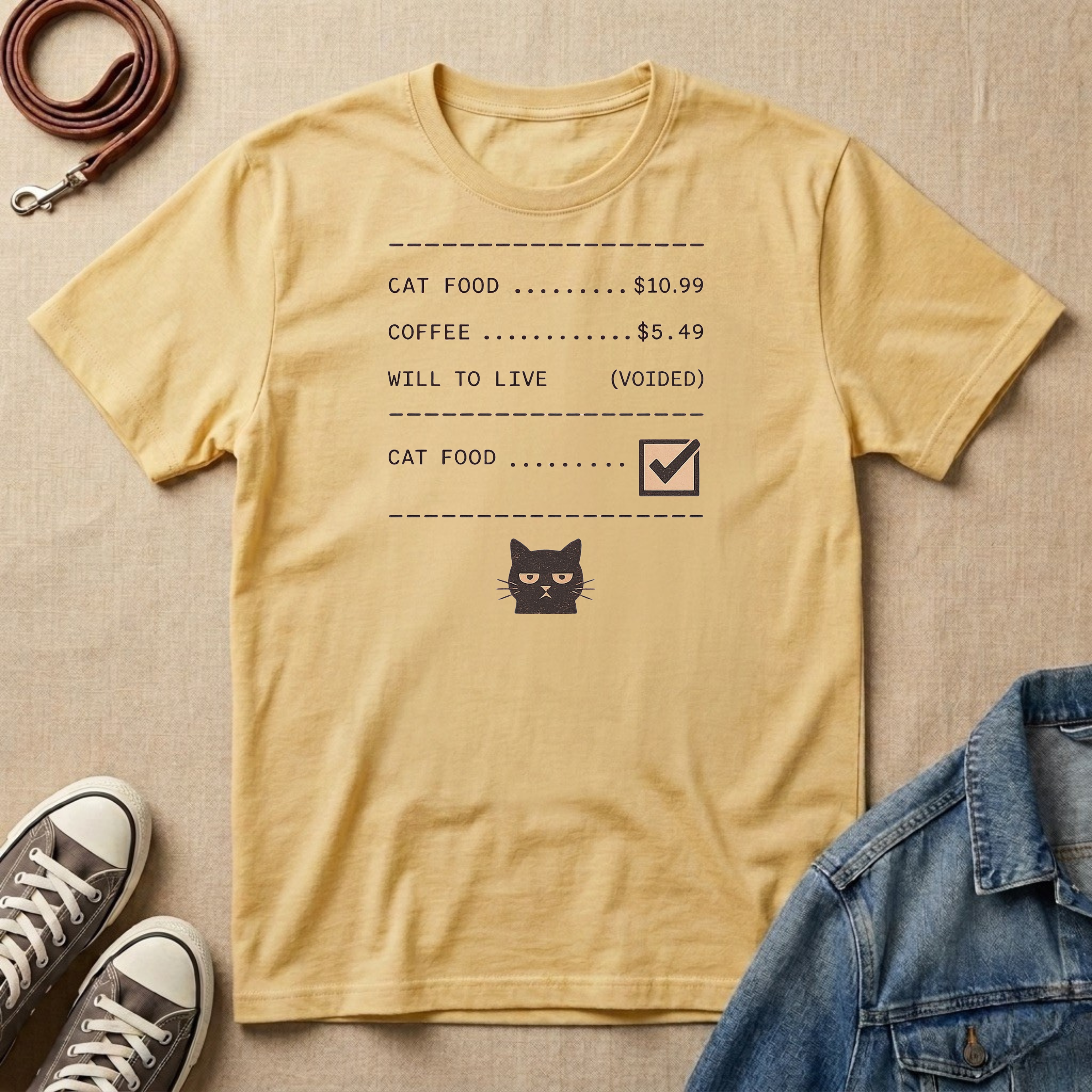 Cat Receipt T-shirt