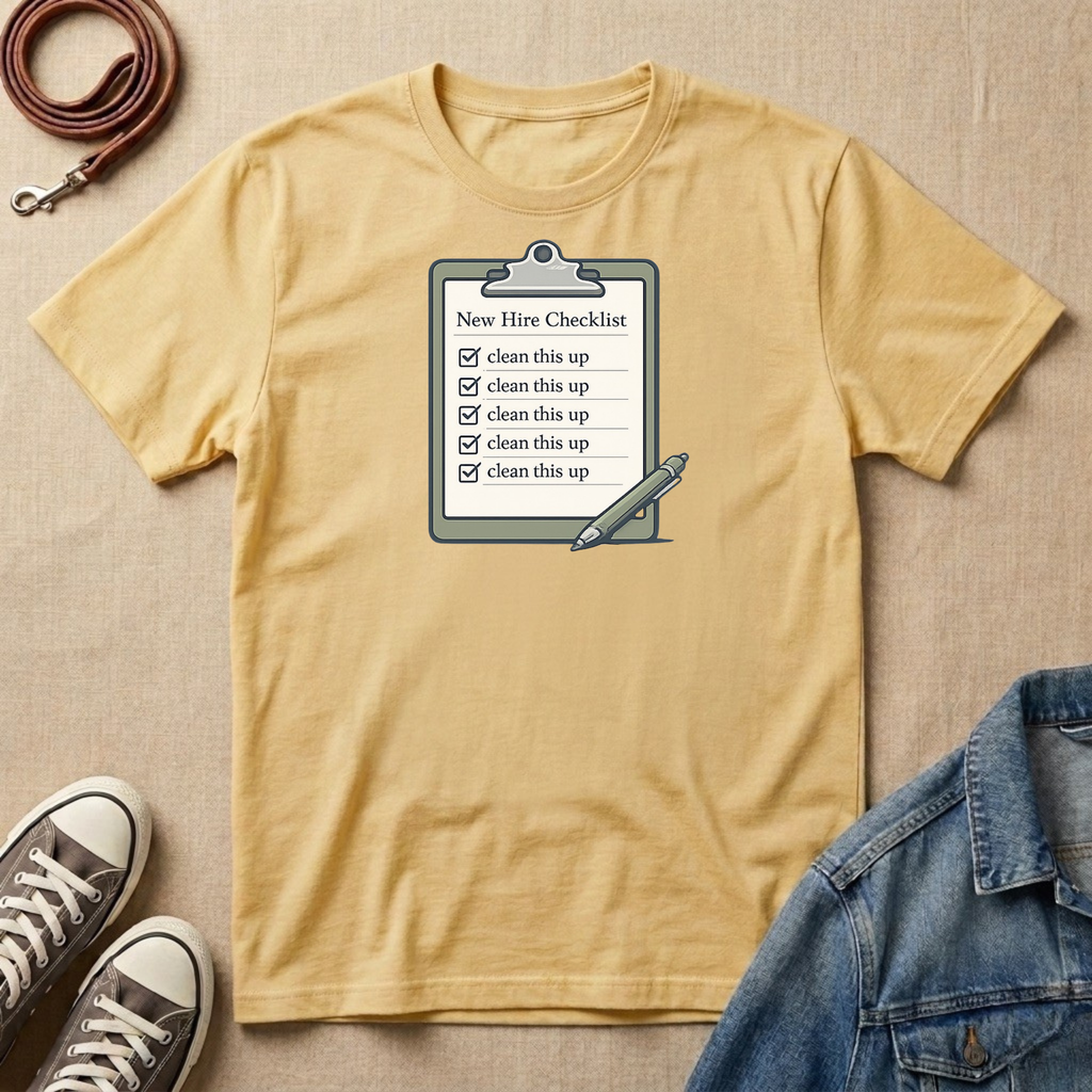New Hire Checklist T-shirt