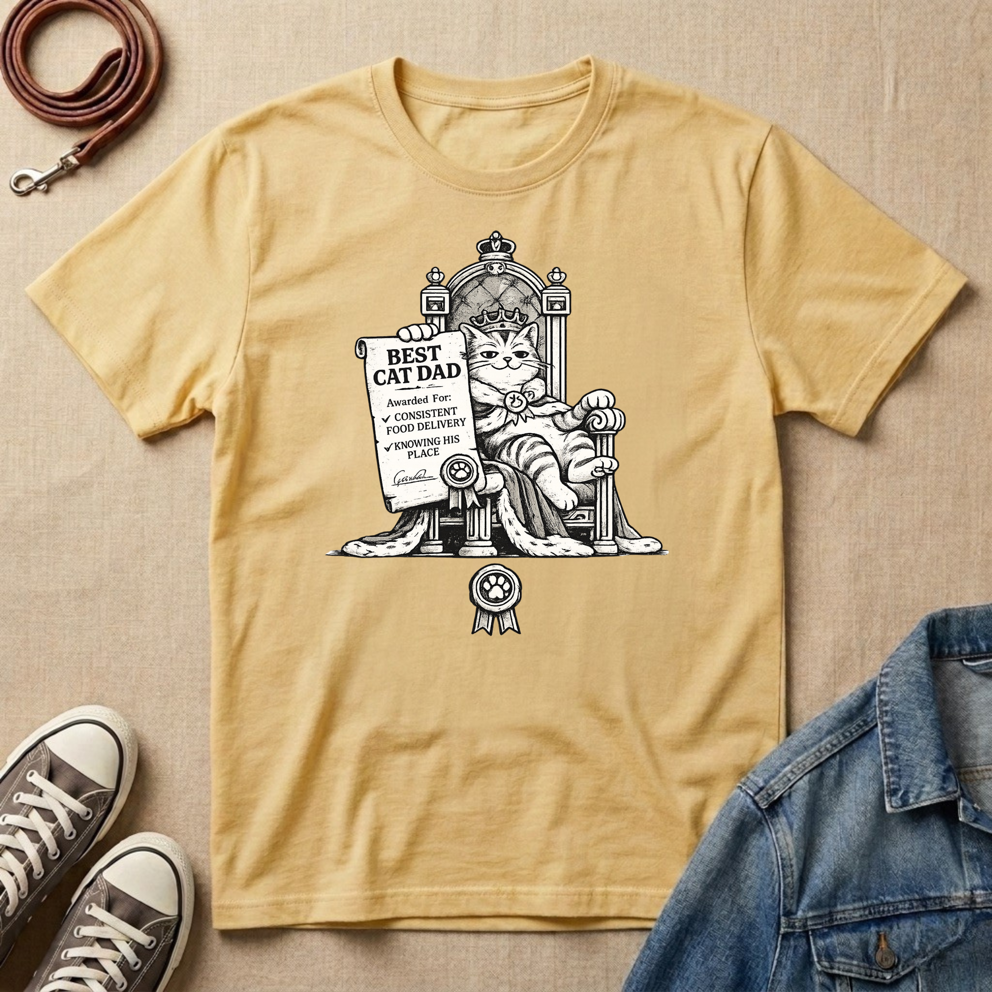 Best Cat Dad, Royal Decree T-shirt