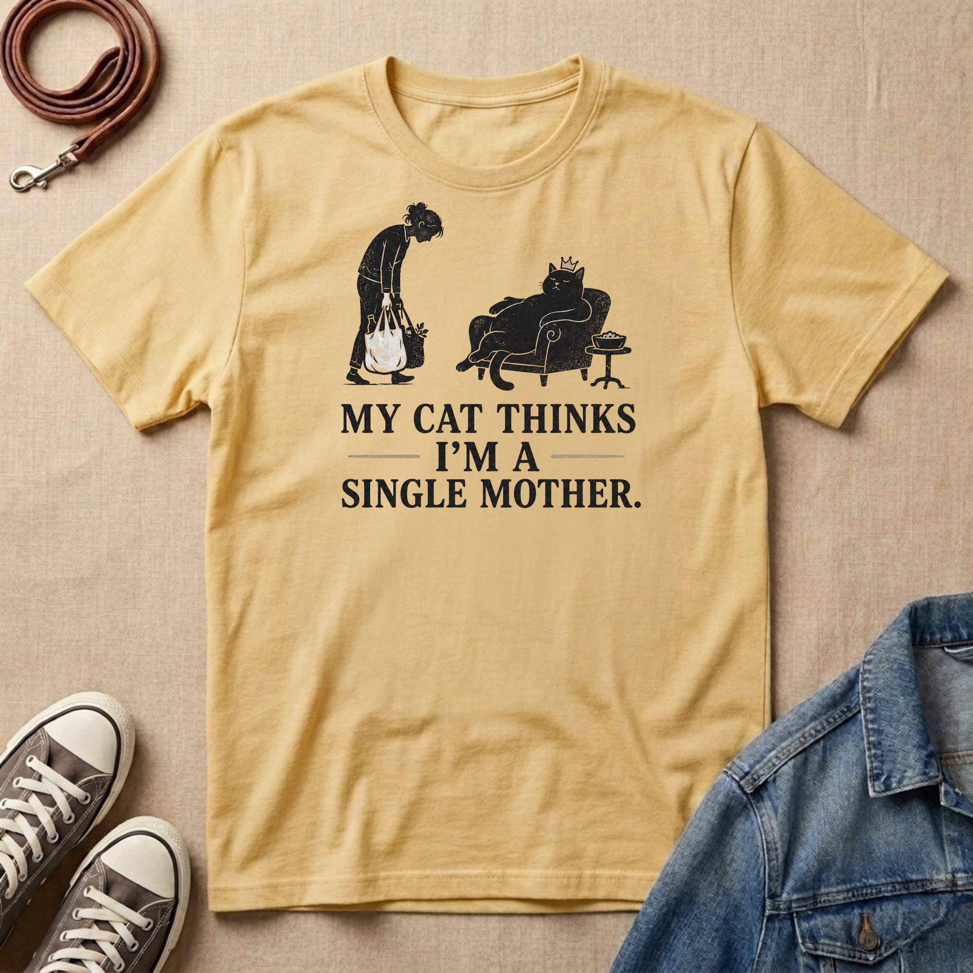 My Cat Thinks I'm a Single Mother T-shirt