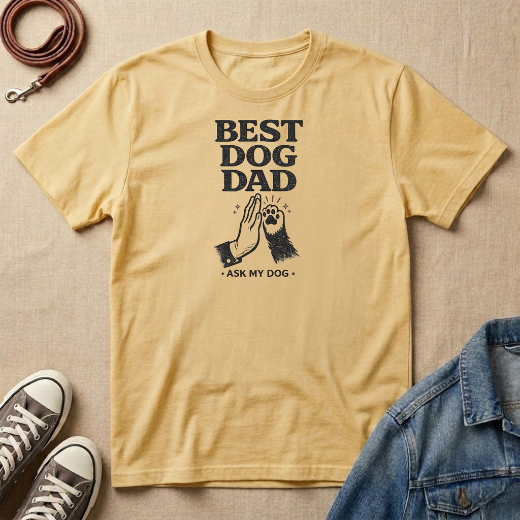 Best Dog Dad, Ask My Dog T-shirt