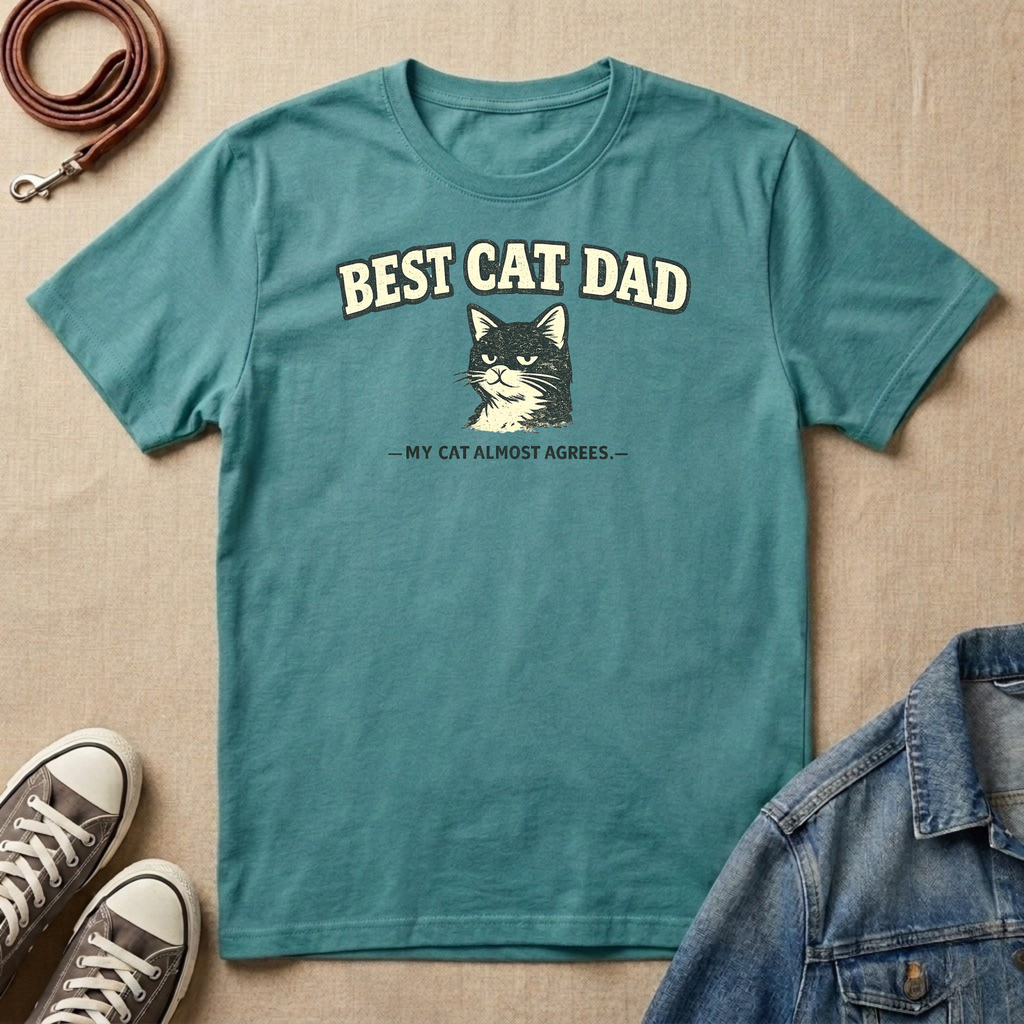 Best Cat Dad, My Cat Almost Agrees T-shirt