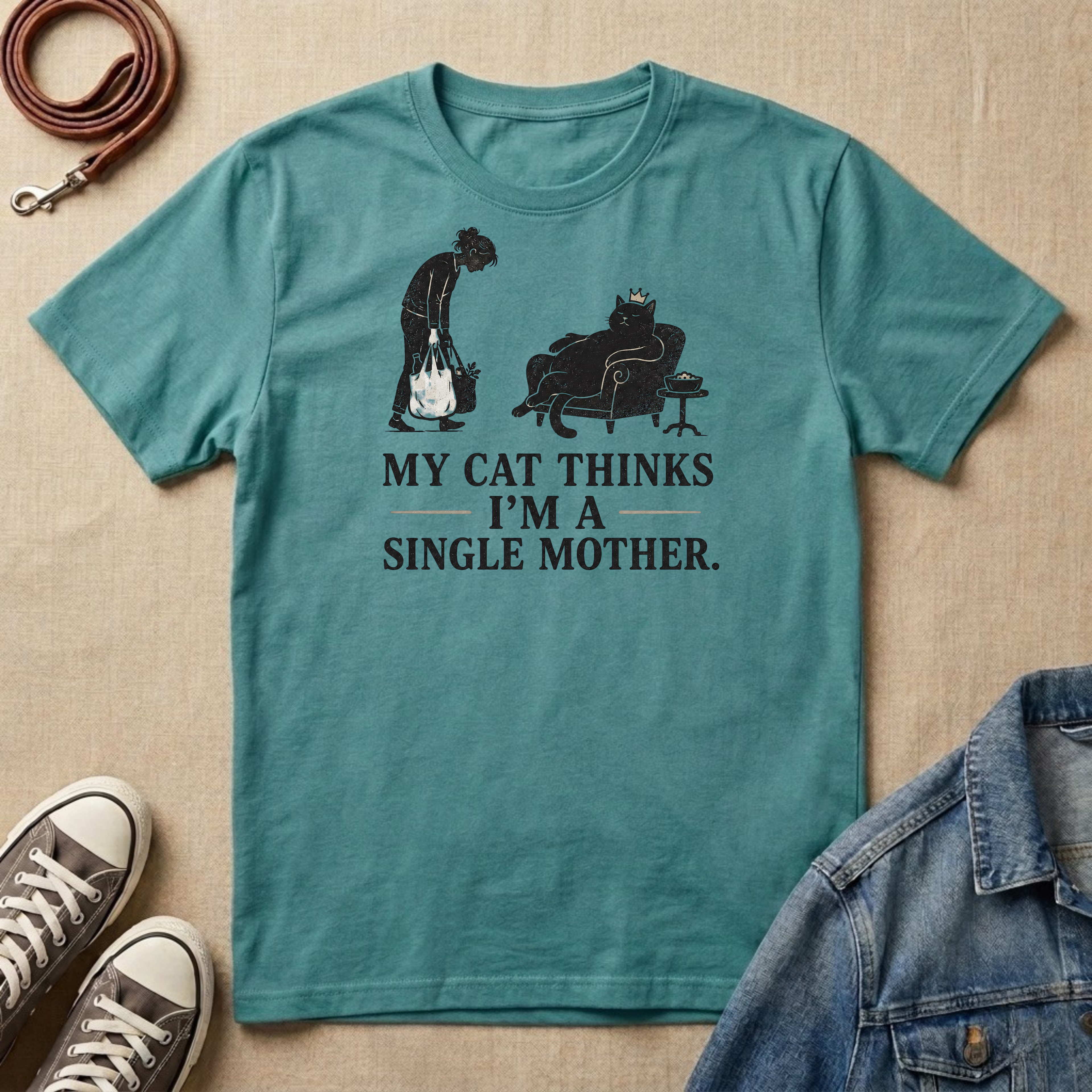 My Cat Thinks I'm a Single Mother T-shirt