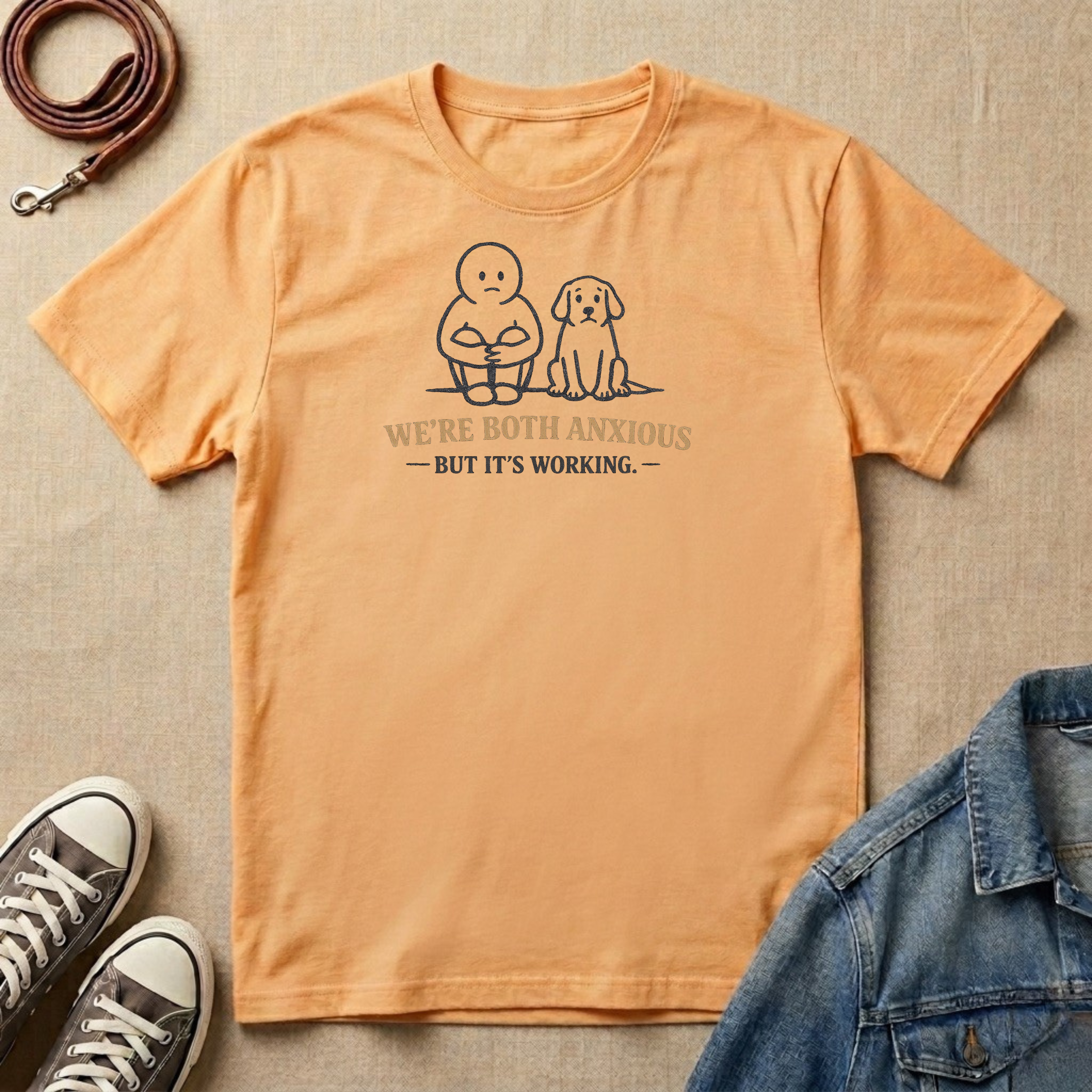 We're Both Anxious, But It's Working T-shirt
