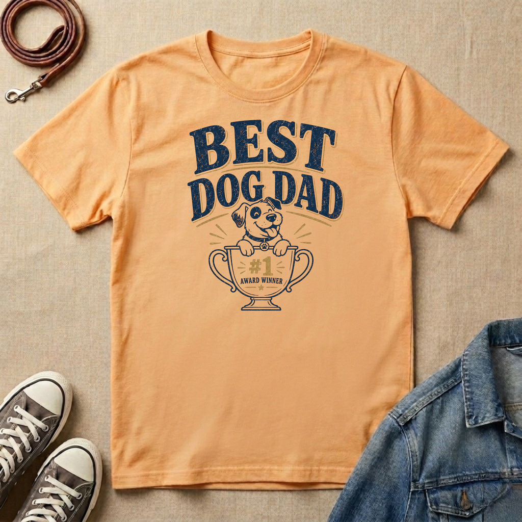 Best Dog Dad Trophy T-shirt