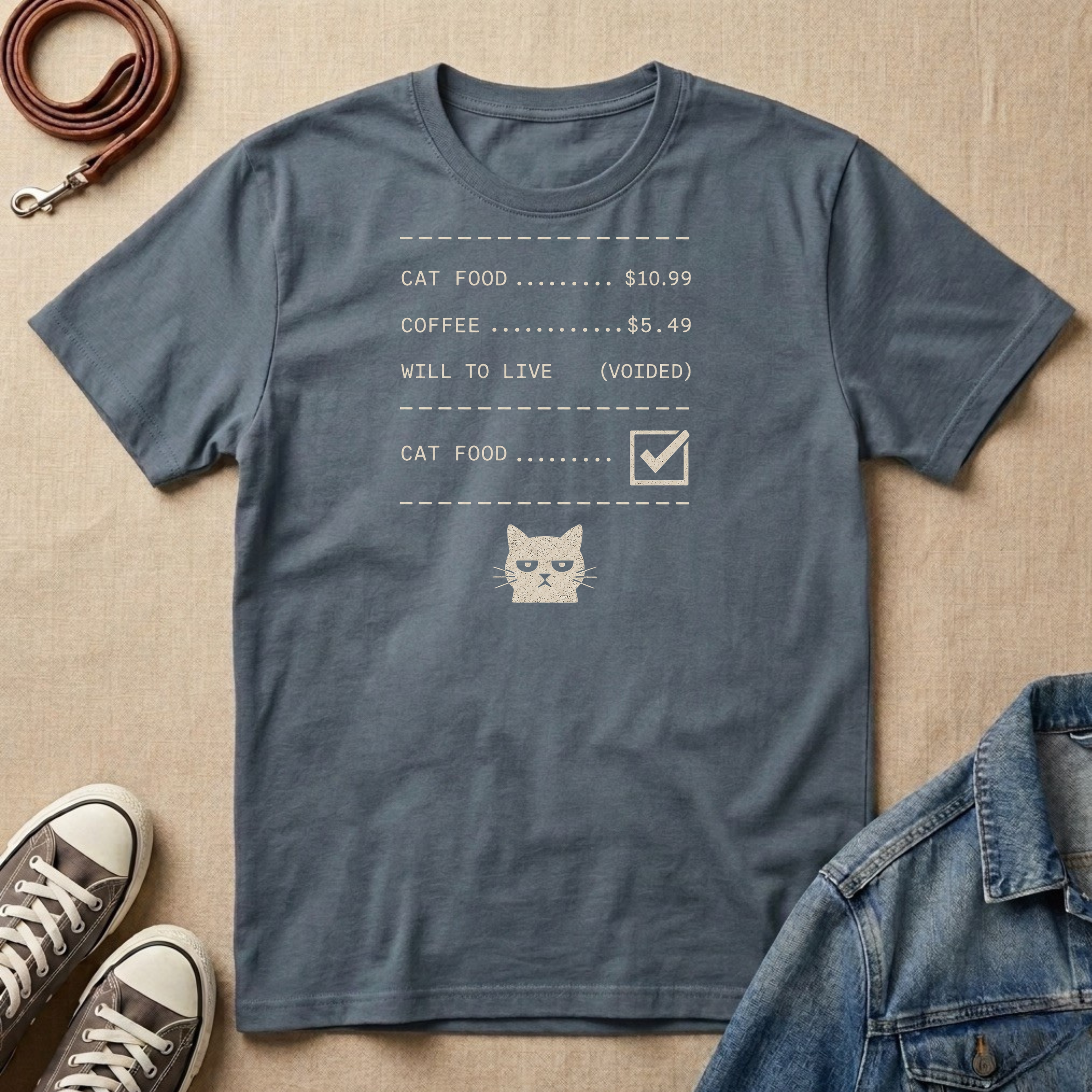 Cat Receipt T-shirt