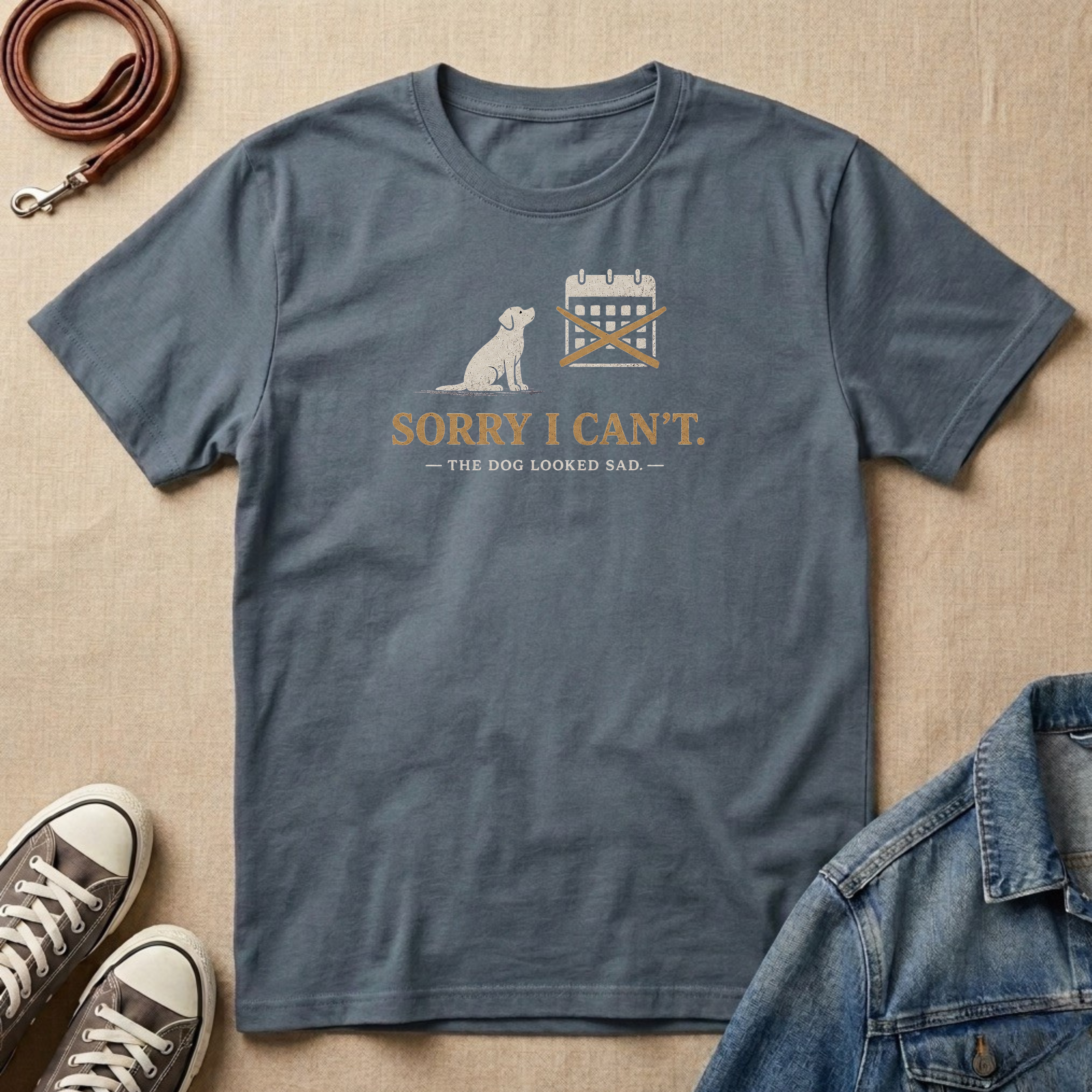 Sorry I Can't, the Dog Looked Sad T-shirt