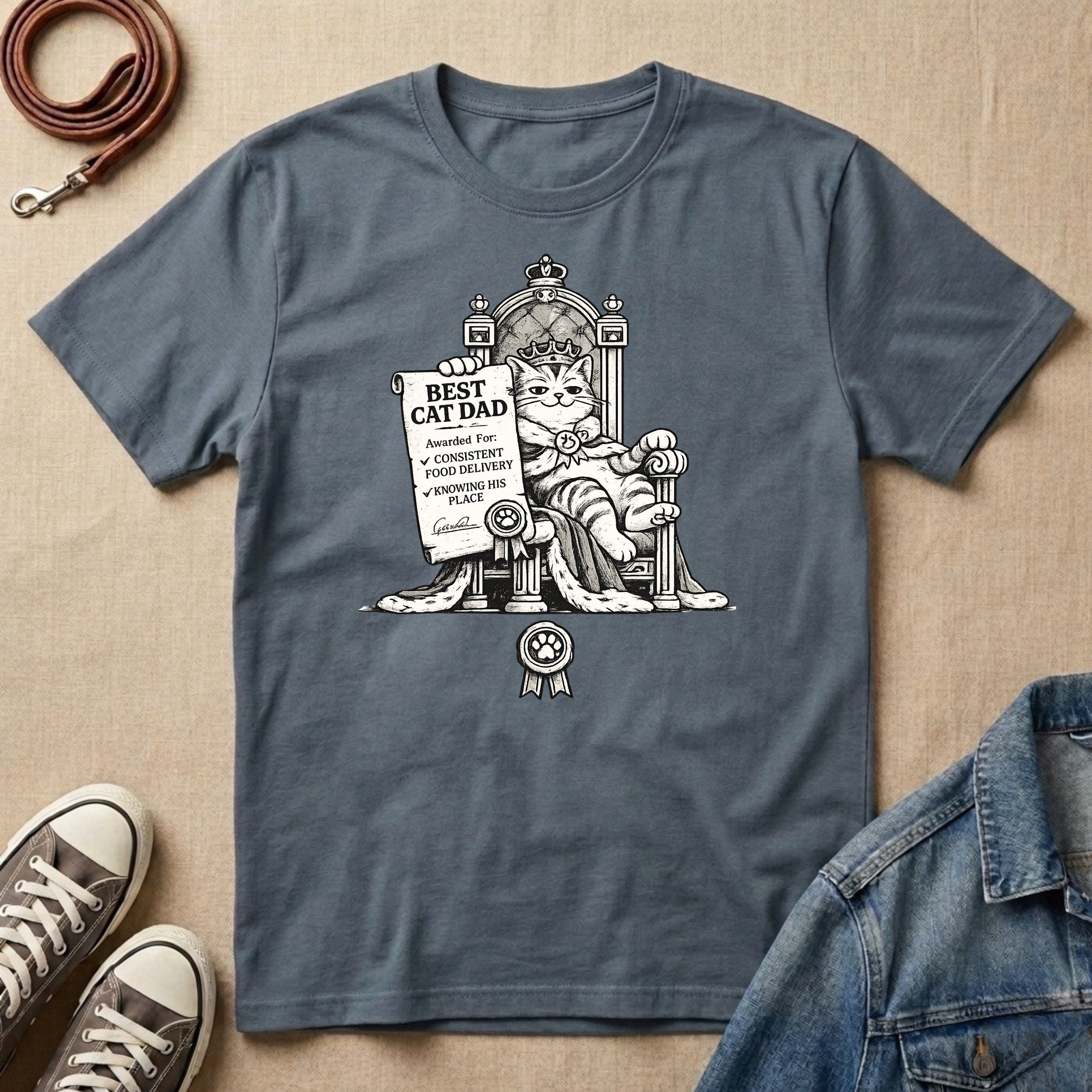 Best Cat Dad, Royal Decree T-shirt