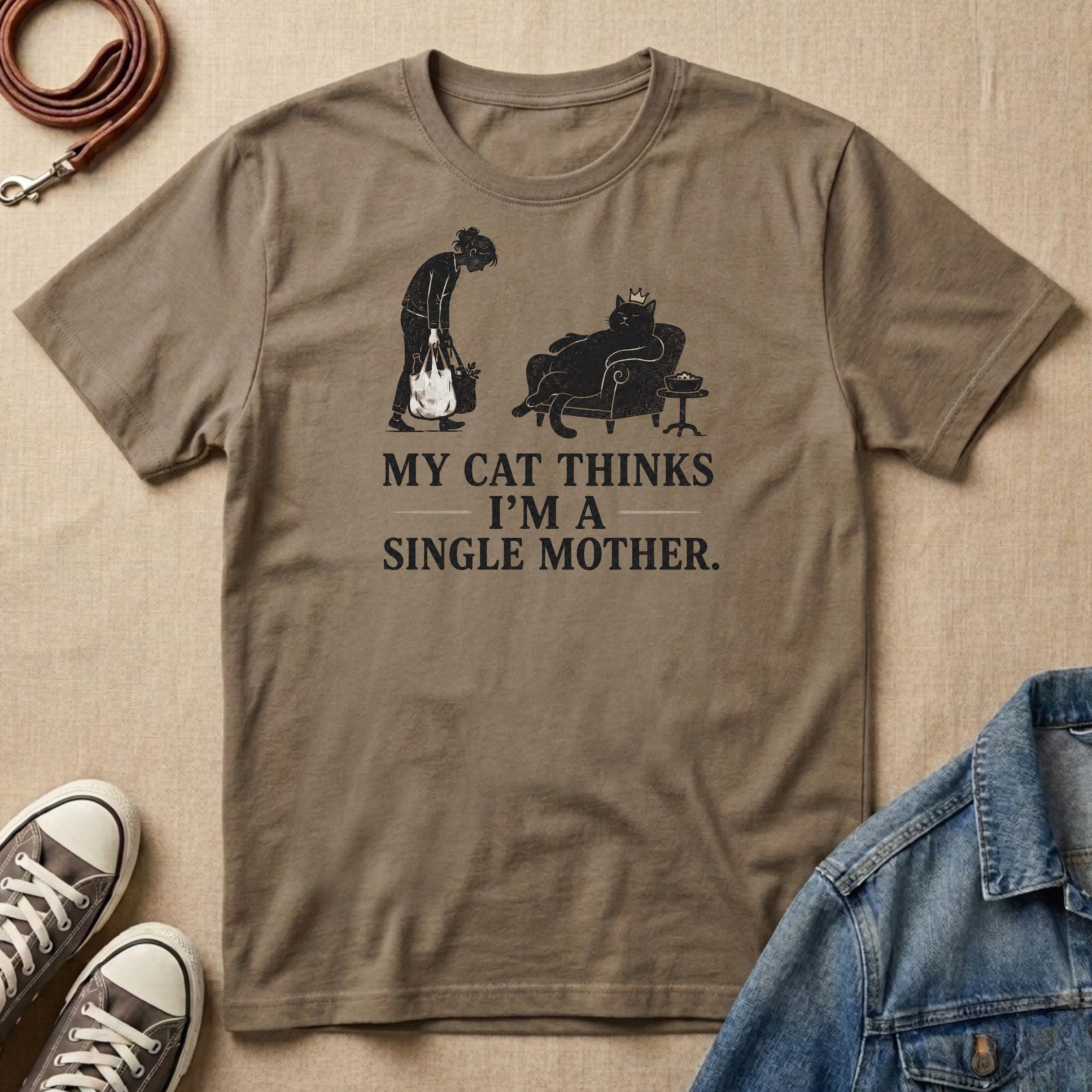 My Cat Thinks I'm a Single Mother T-shirt
