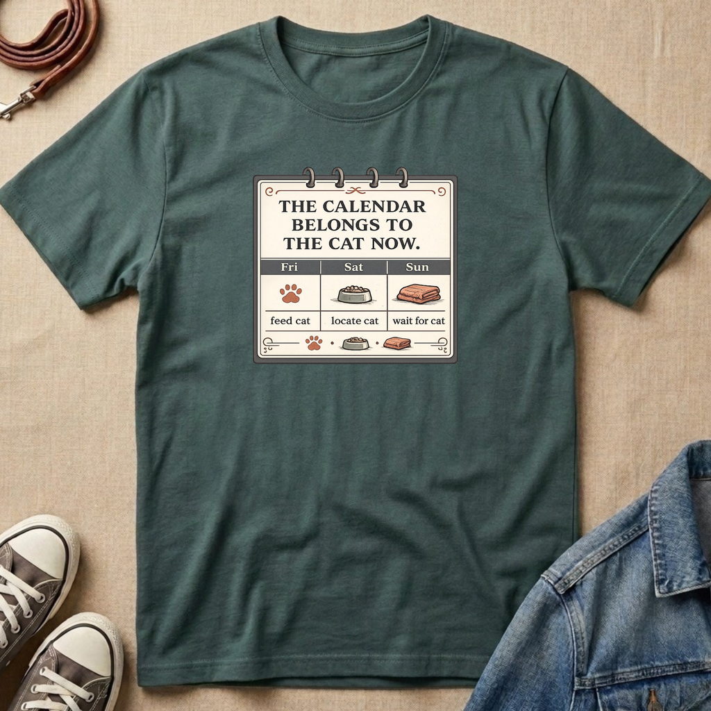 The Calendar Belongs to the Cat Now T-shirt