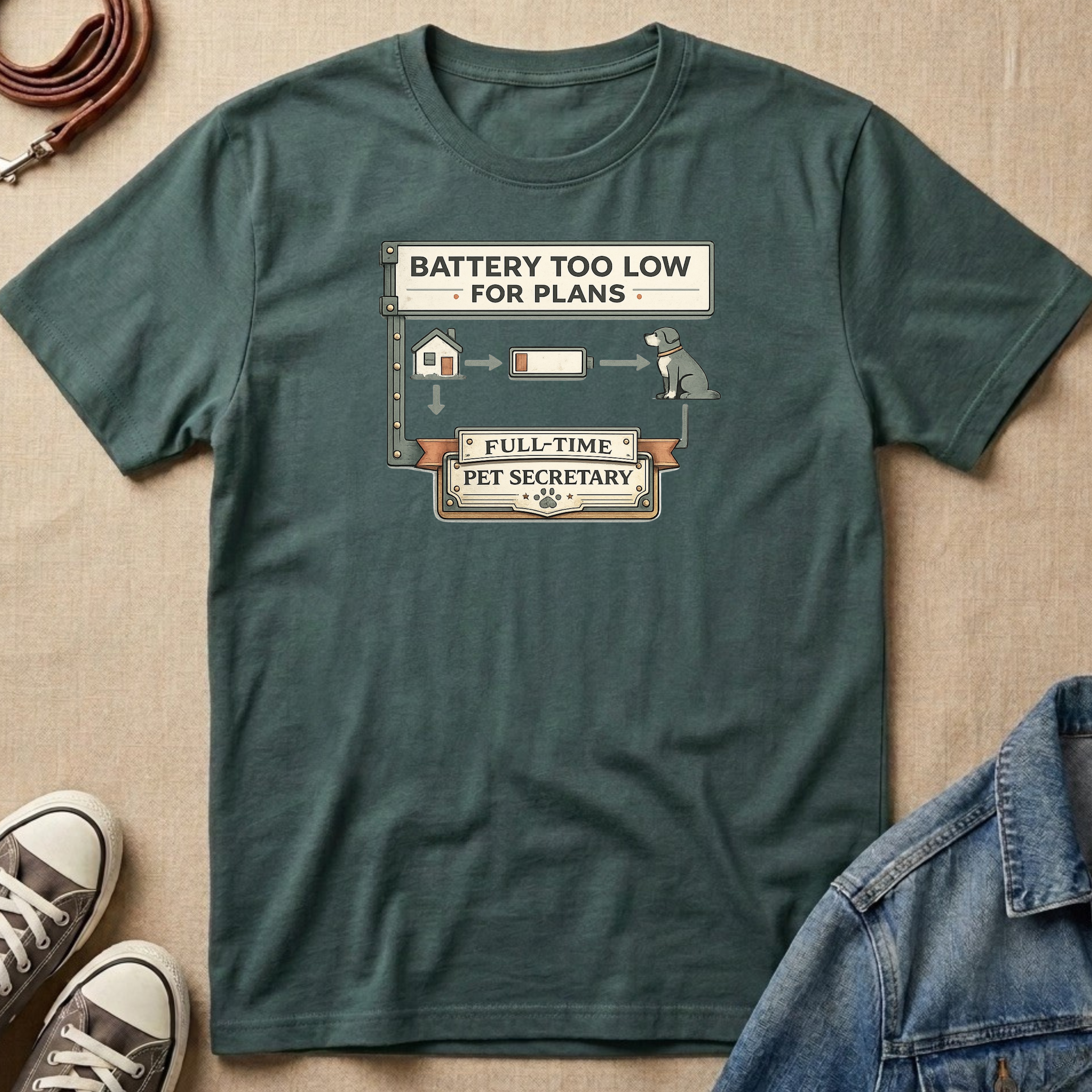 Battery Too Low for Plans T-shirt