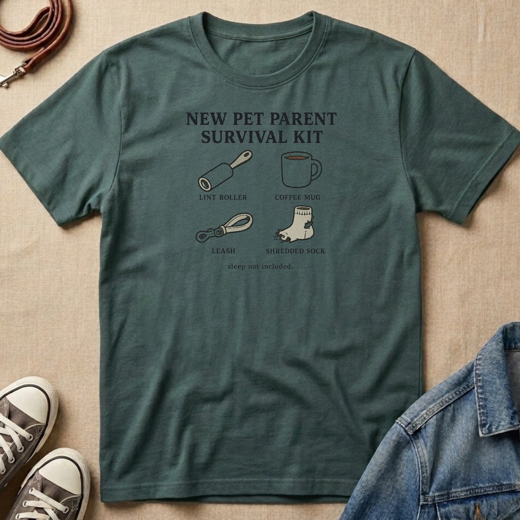 New Pet Parent Survival Kit T-shirt