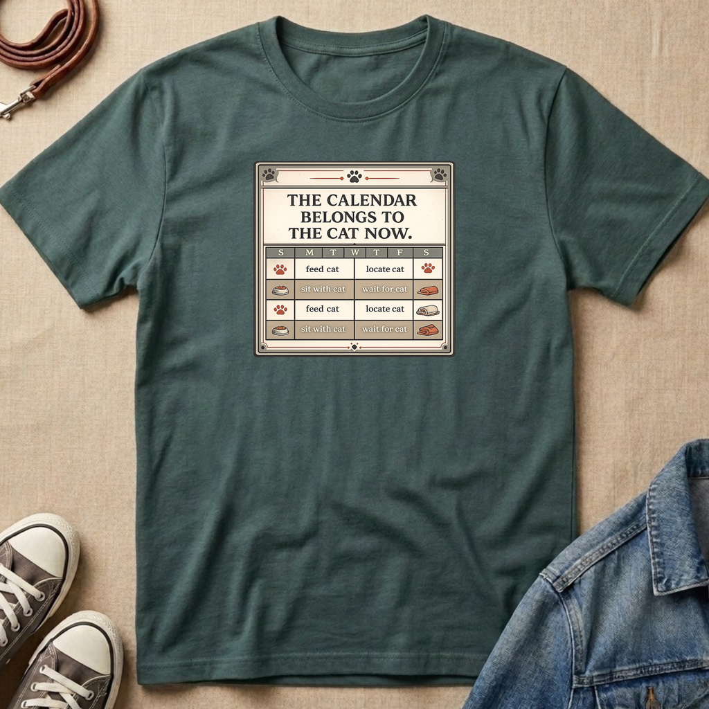 The Calendar Belongs to the Cat Now T-shirt