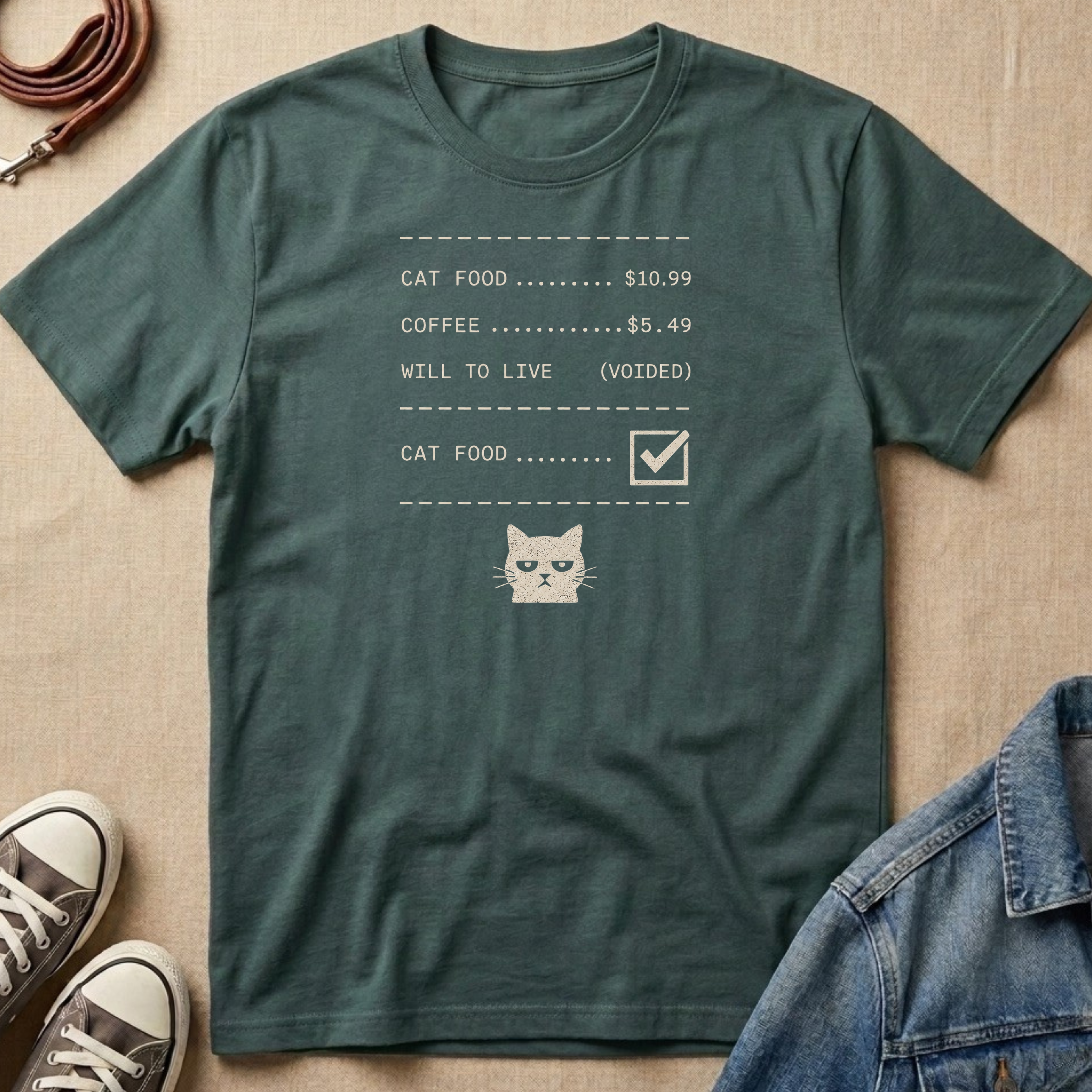 Cat Receipt T-shirt