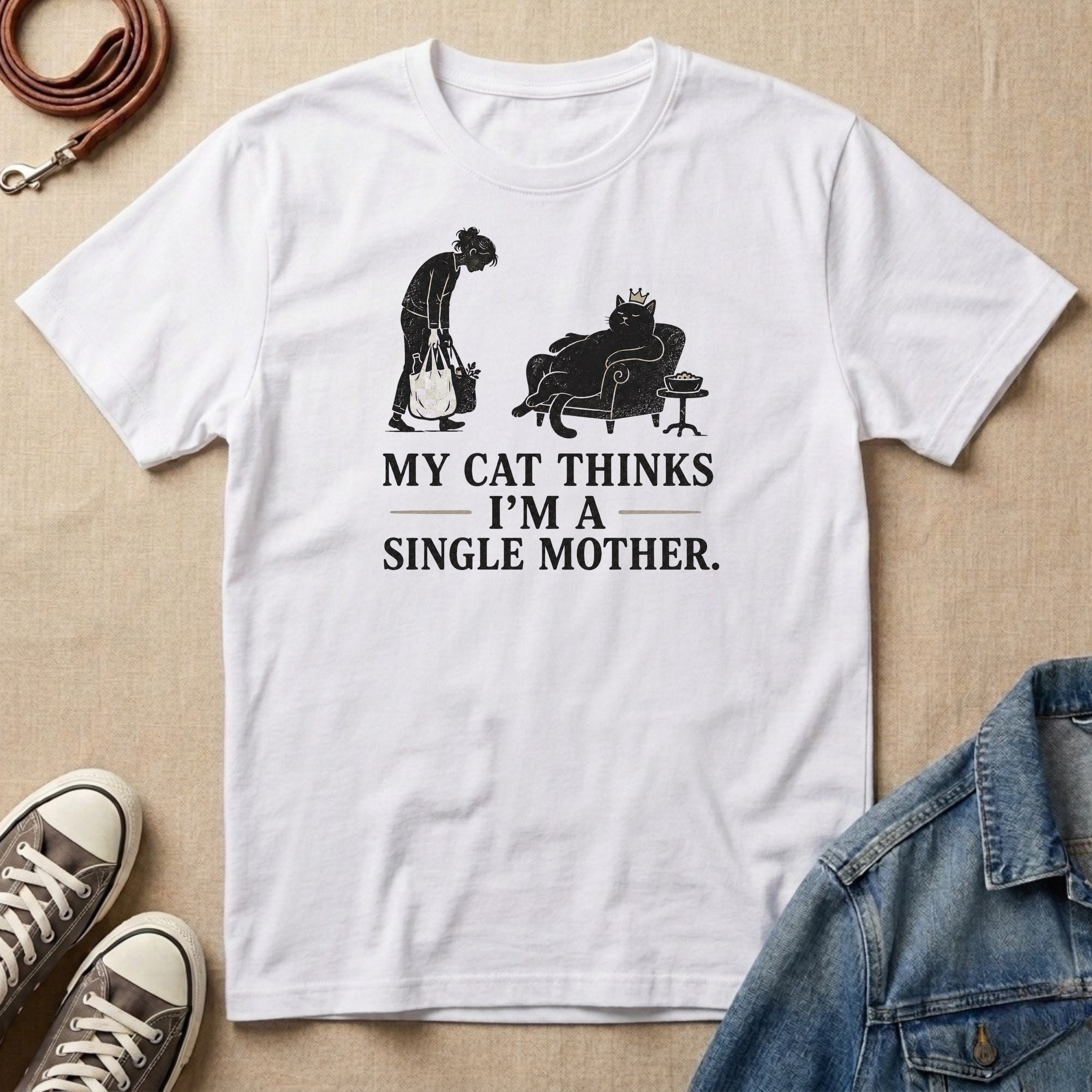 My Cat Thinks I'm a Single Mother T-shirt