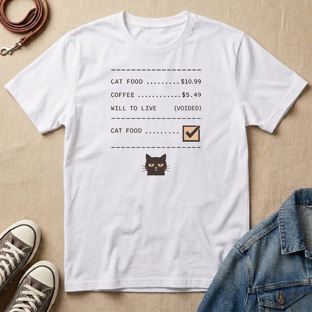 Cat Receipt T-shirt