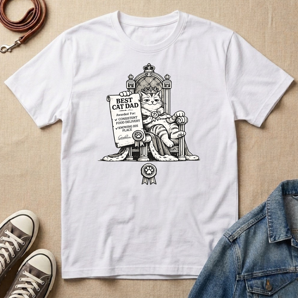 Best Cat Dad, Royal Decree T-shirt