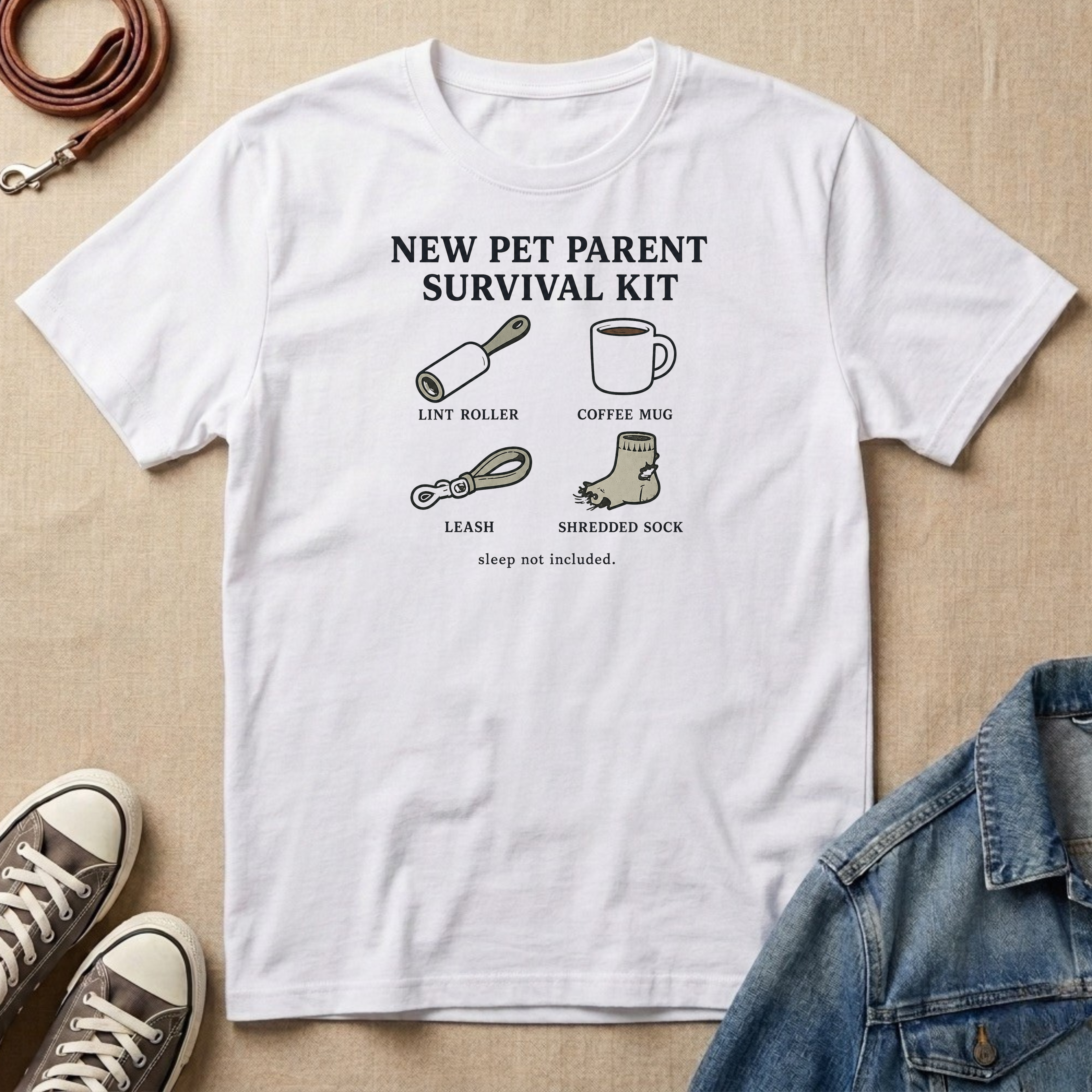 New Pet Parent Survival Kit T-shirt