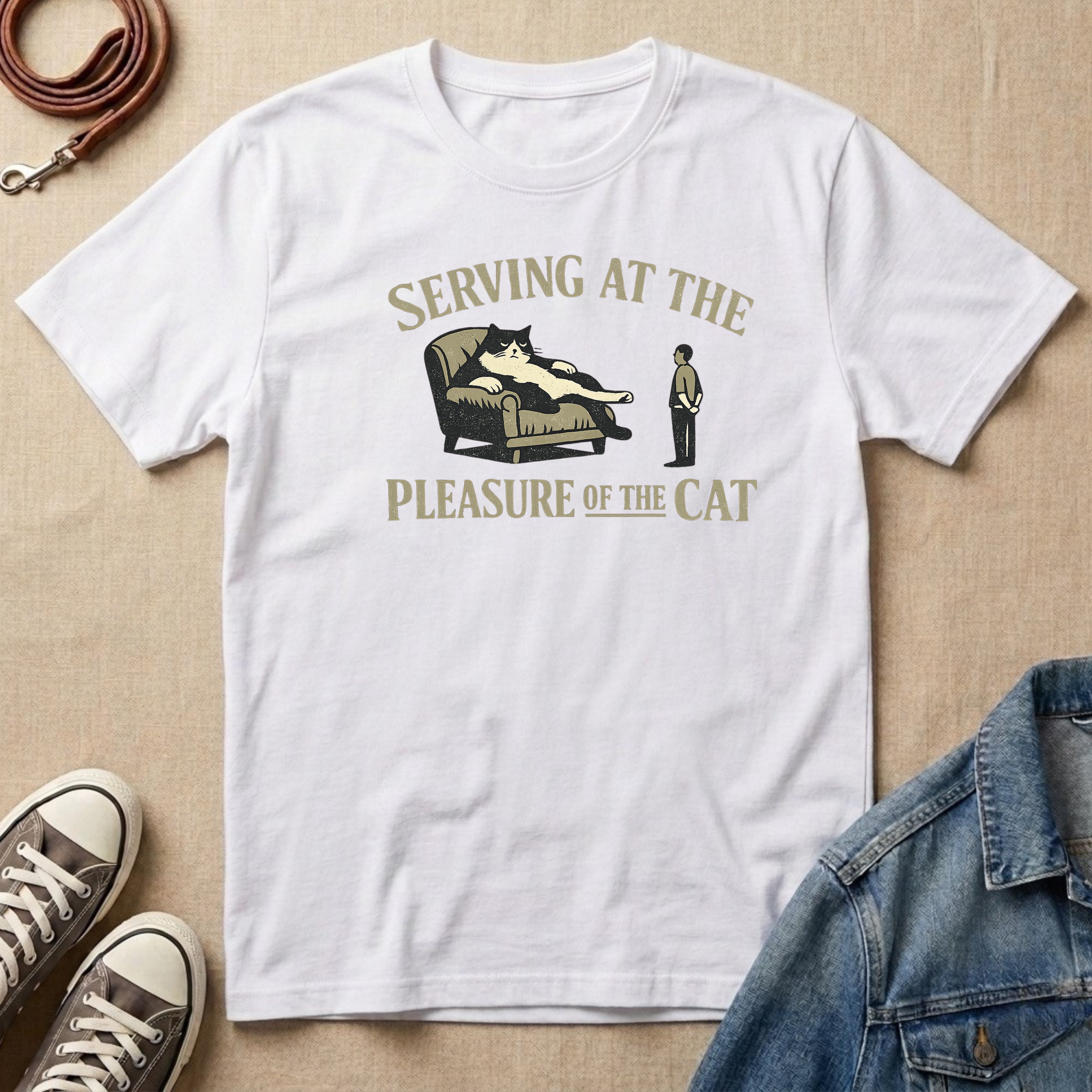 Serving at the Pleasure of the Cat T-shirt