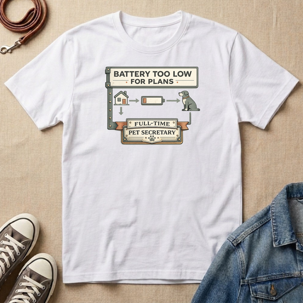 Battery Too Low for Plans T-shirt